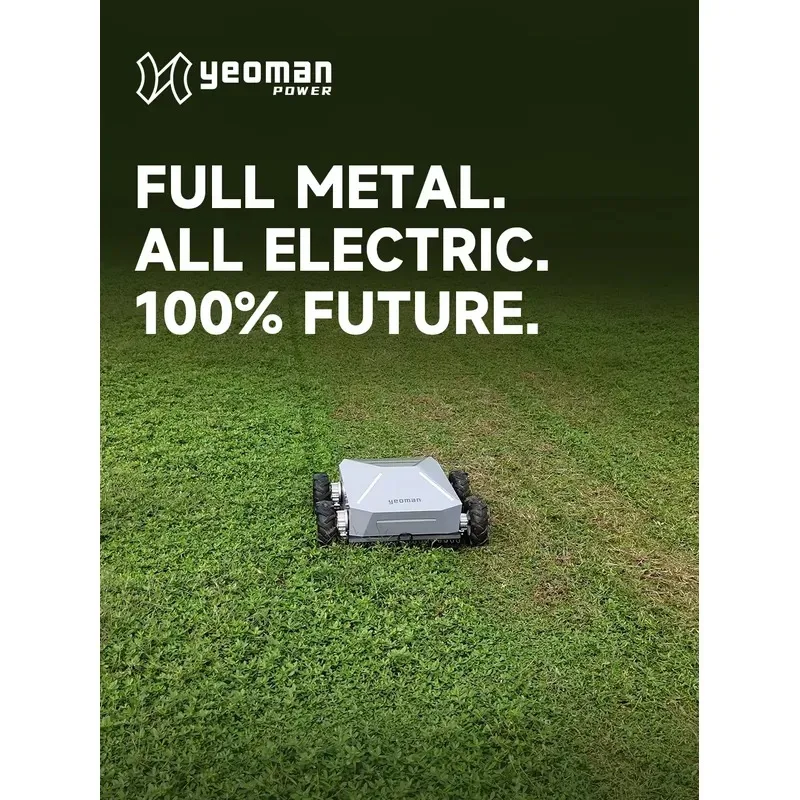 Фото Горячая новинка 2026 года: Роботизированная газонокосилка Yeoman EM400C (Китай) с шириной скашивания 18 дюймов, полноприводная, с мощным 24В электродвигателем, полностью электрическая, низкопрофильная. №3