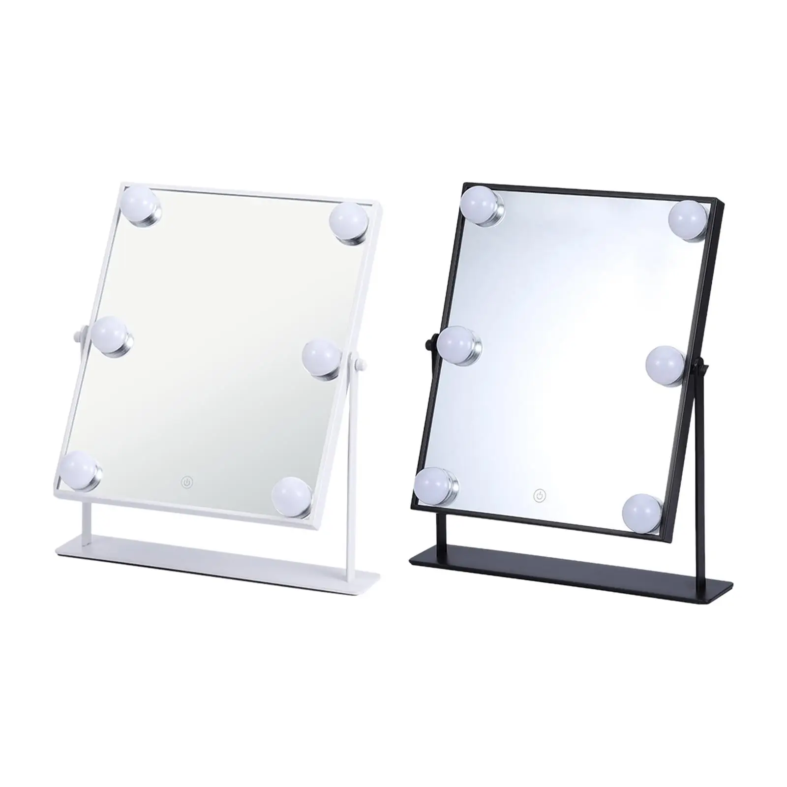

360 Degree Makeup Mirror with Bulbs Supply Decor for Dressing Table