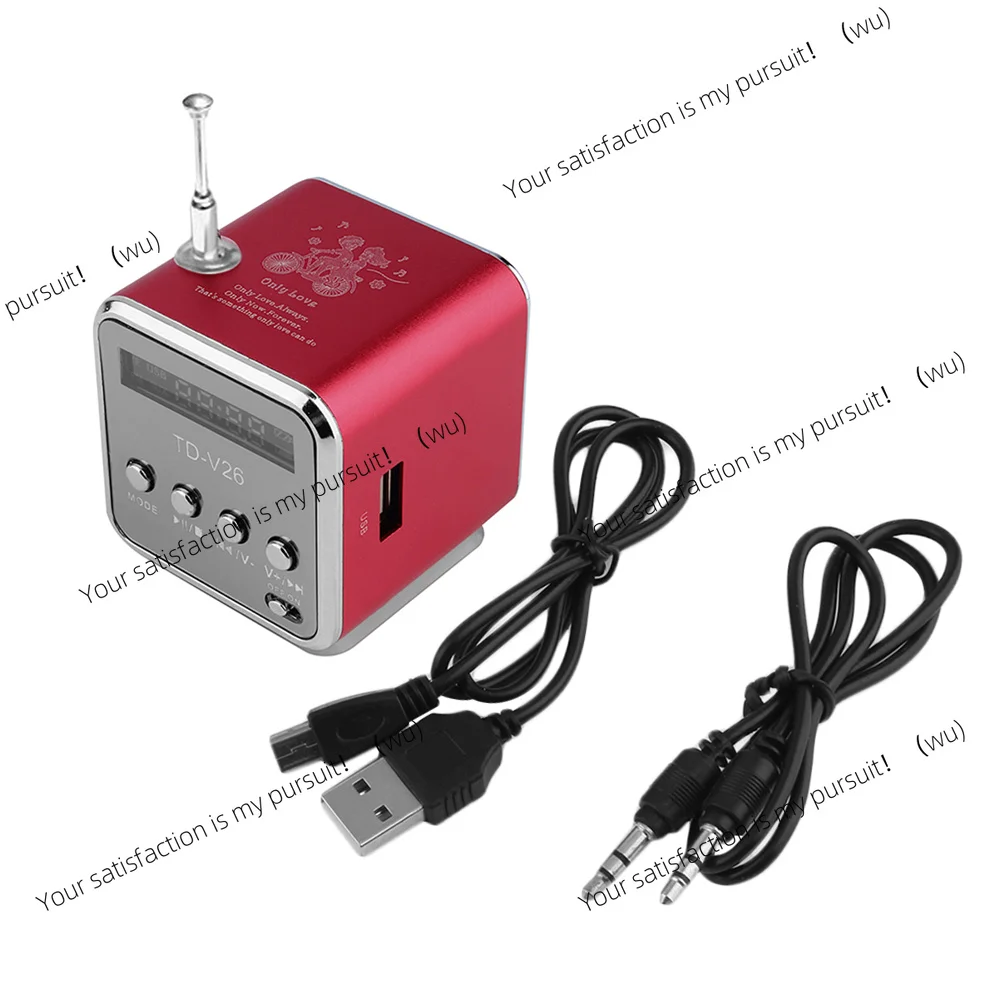 Фото Портативная мини-колонка TD-V26 с поддержкой TF-карт, FM-радио, AUX, стерео, Bluetooth и воспроизведением музыки №2