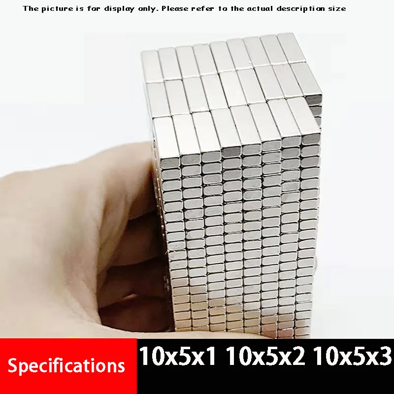 

Super Strong Rectangular Square Magnets Rare Earth Neodymium Iron Boron Permanent Magnetic Block Magnet N35 10x5x1 10x5x2 10x5x3