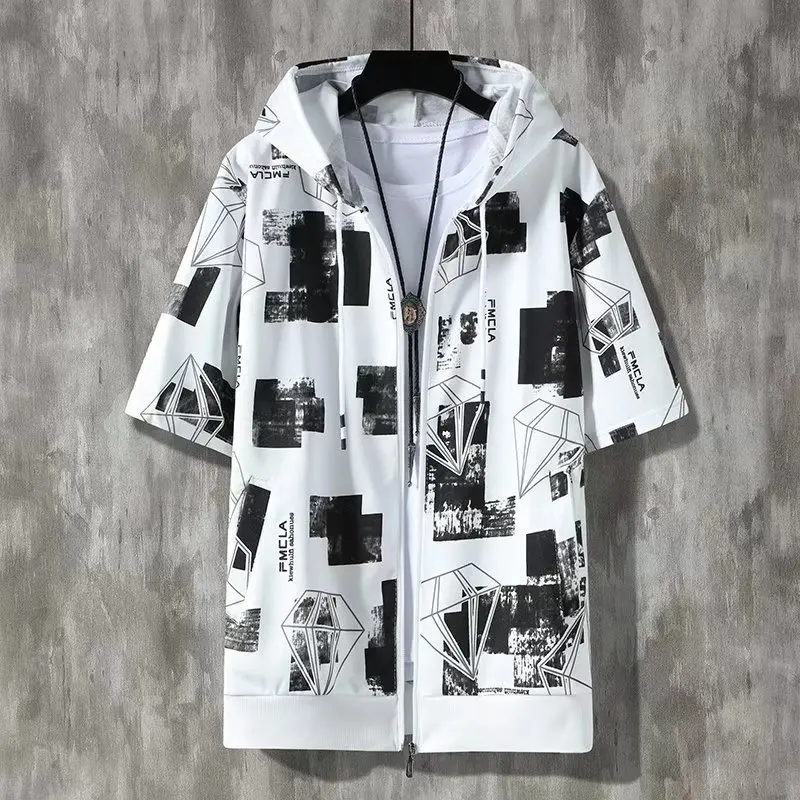 

Korean Hooded T-shirt 2022 Best Selling T-shirt Fashion Harajuku Short Sleeve Top Graphic T Shirts Men's Summer Street Wear