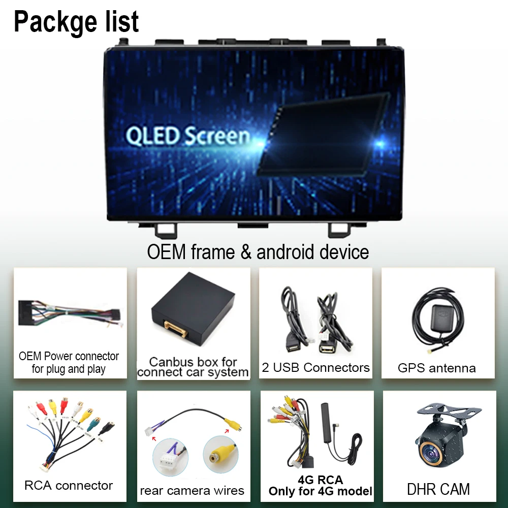 13-дюймовый Carplay Android для HONDA CR-V 3 RE CRV 2007-2011 автомобильный радиоприемник