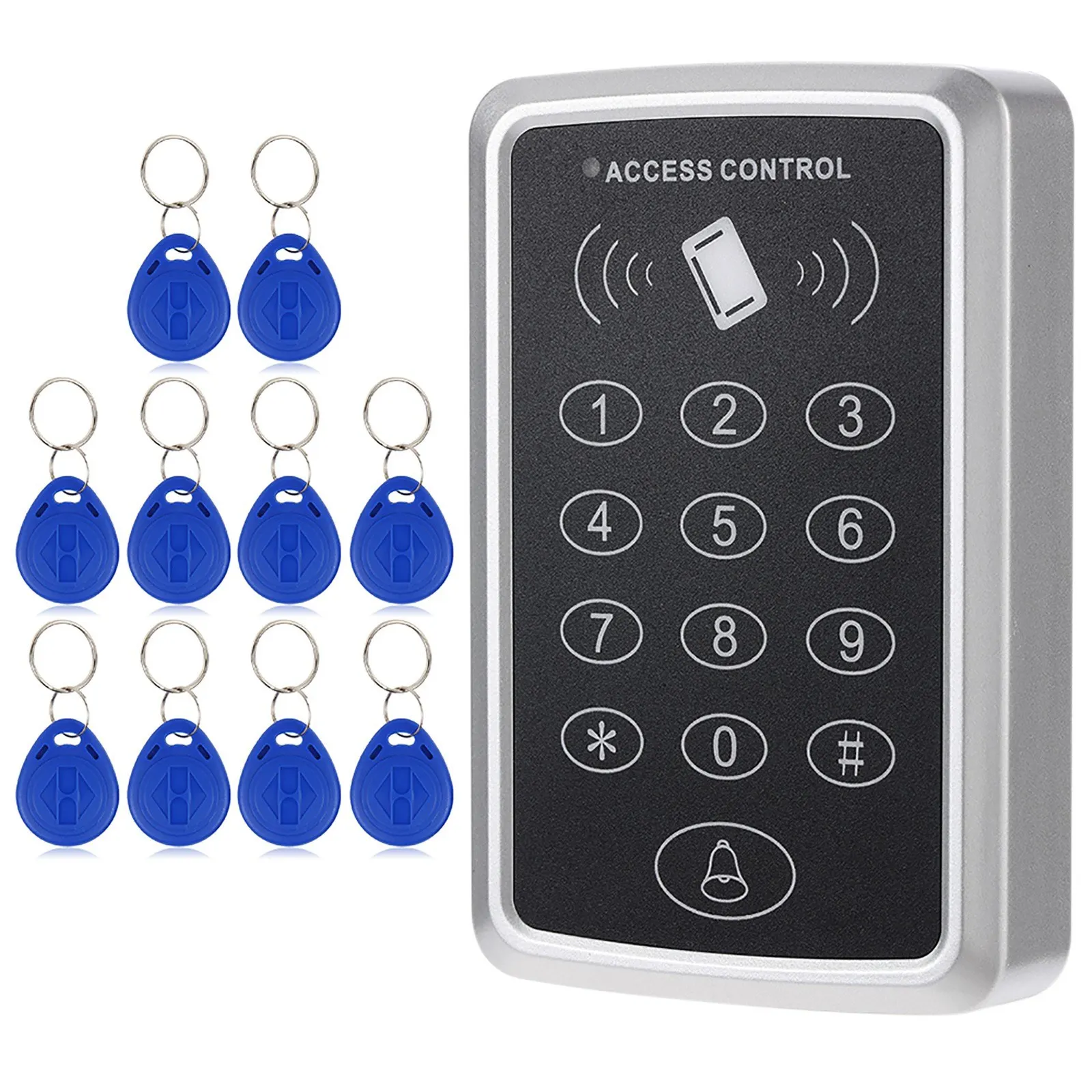 

Система контроля доступа RFID с одной дверью, 125 кГц, 10 шт. ID