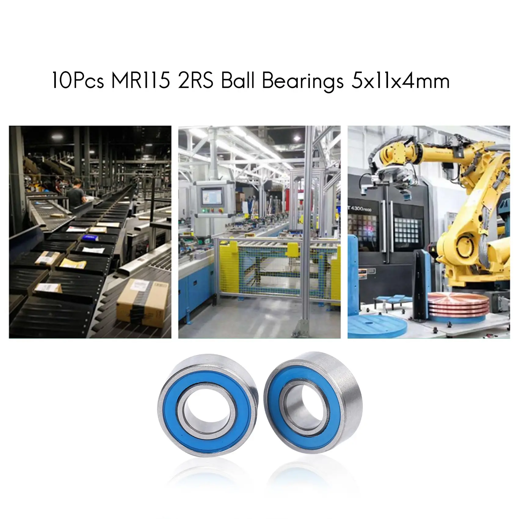 

Шарикоподшипники MR115 2RS, 5x11x4 мм, 10 шт.