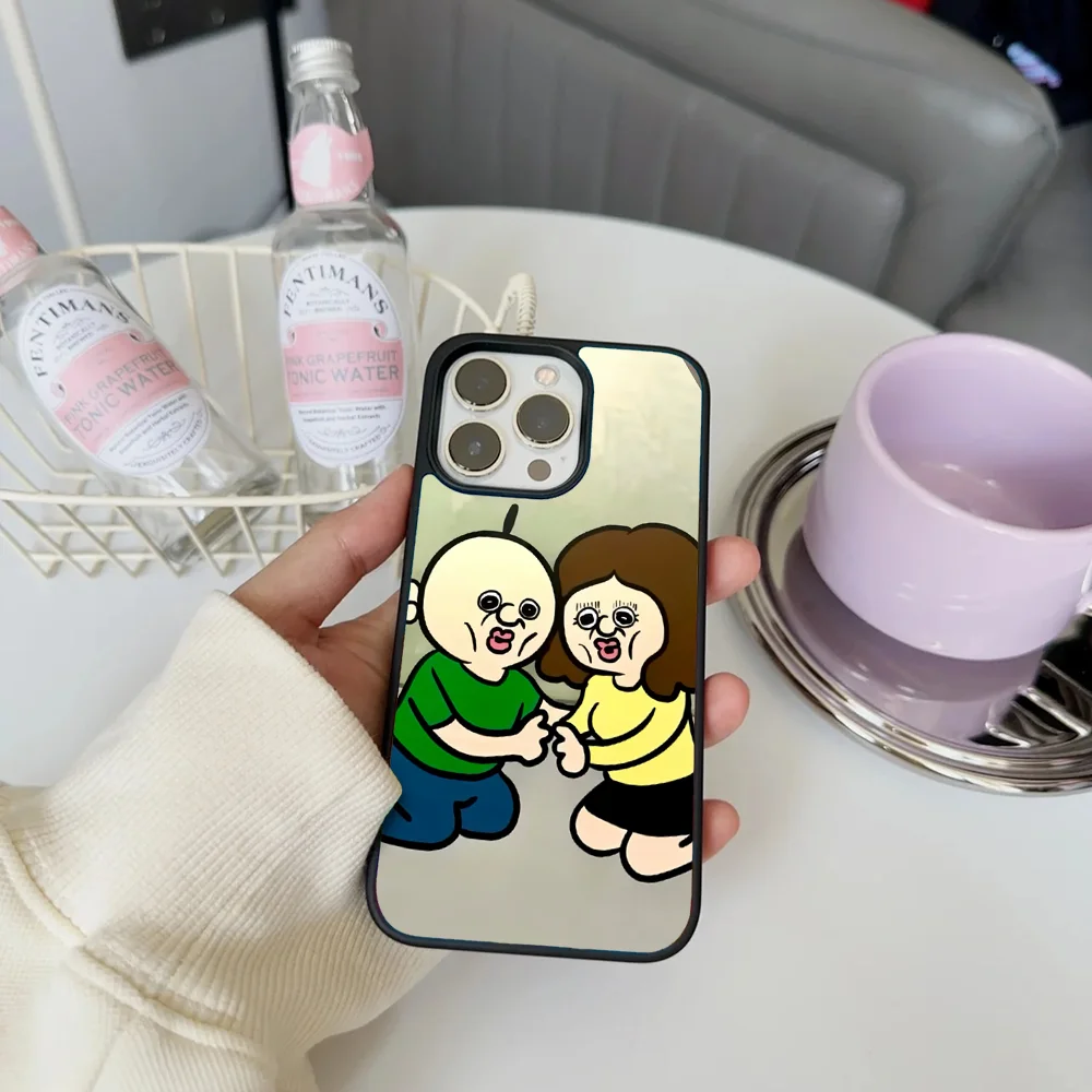 Милый мультяшный чехол Bbang для телефона IPhone 11 12 13 14 15 16 Plus Pro Max зеркальный