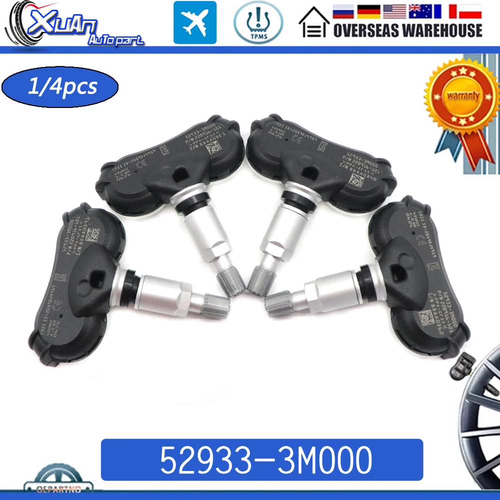 52933-3M000 Samochodowy czujnik ciśnienia w oponach TPMS 433MHz Do Hyundai ix35 Tucson Genesis Elantra do Kia Mohave Rio Sportage 529333 M000