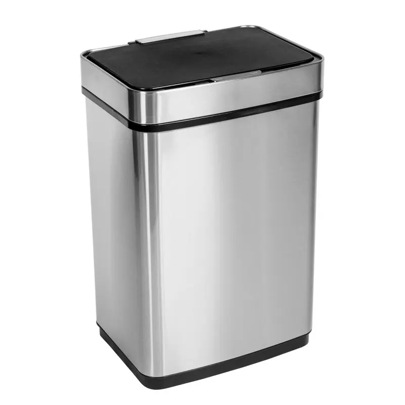 

Can Do 13.2 Gallon Trash Can, Touchless Kitchen Trash Can, Stainless Steel