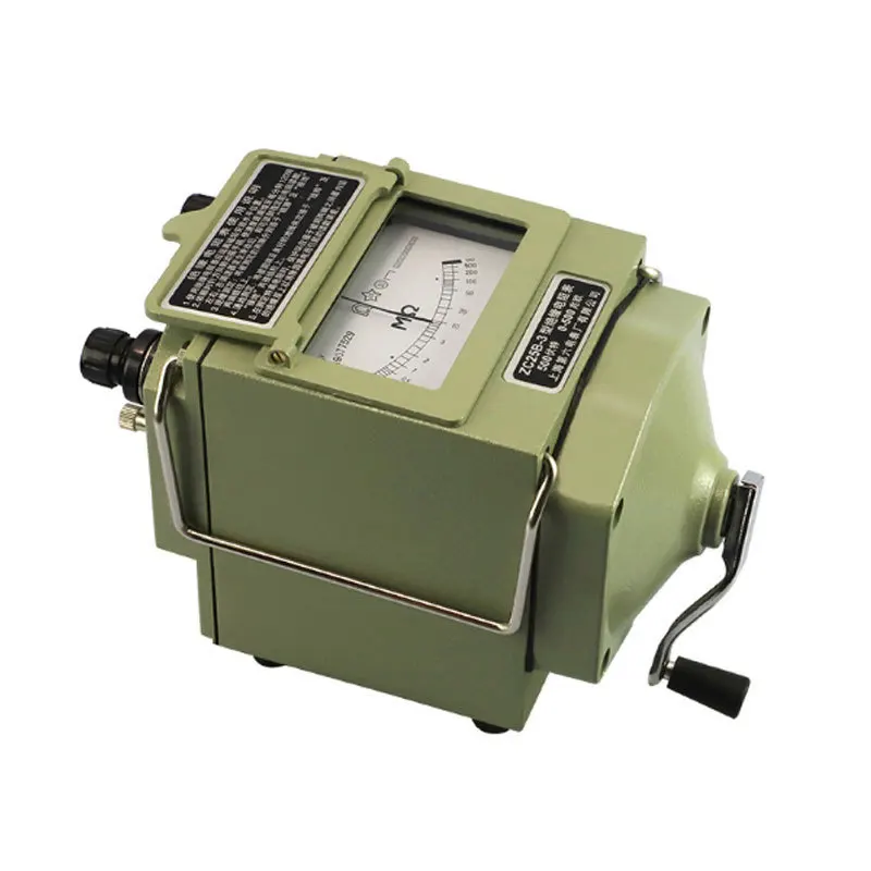 

Meg brand shake table 500V megohmmeter ZC25B-3 hand shake insulation resistance tester Shanghai sixth meter factory