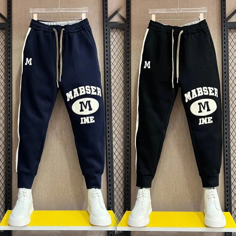 

Solid Cotton Harem Pants Fashion Letter Stripe Street Trousers Outdoor Casual Jogger Sweatpants Luxury Brand Men Clothing