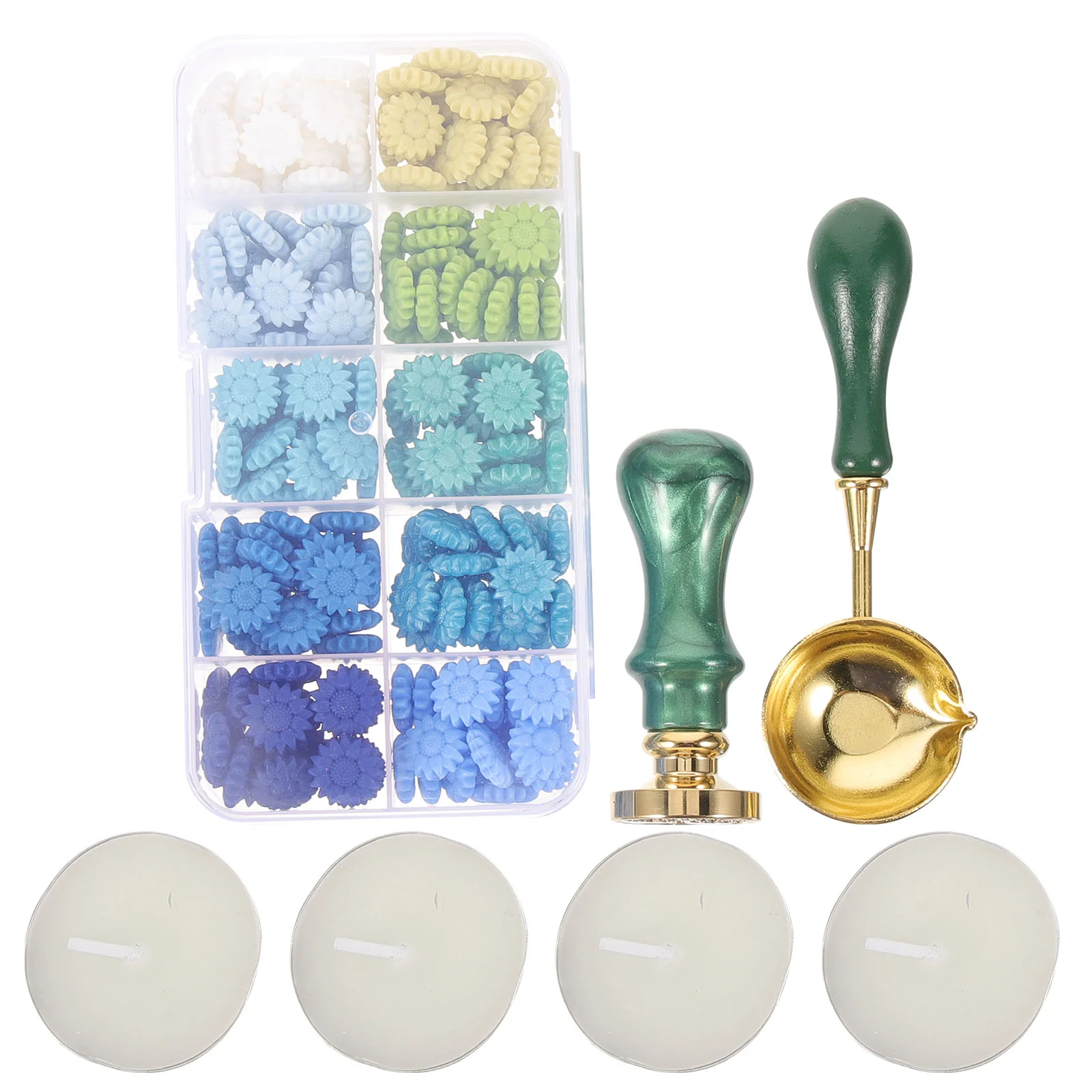 

Scrapbook Wax Seal Stamp Kit Retro Cute DIY Decor Sealing Metal Beads Lovely Style Stamps