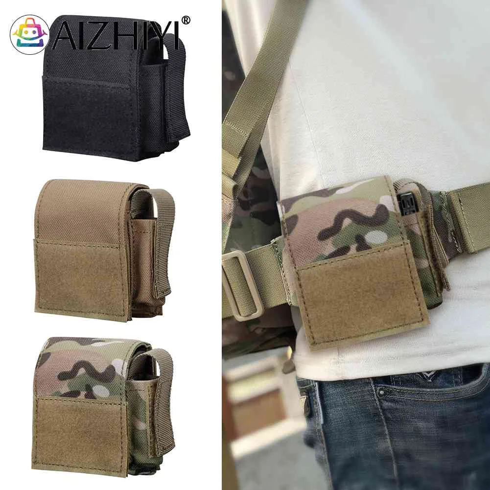

Nylon Molle Pouch Waist Bag Multifunctional Mini Molle Cellphone Pouch Durable Belt Small Pouch with Buttons for Outdoor Camping