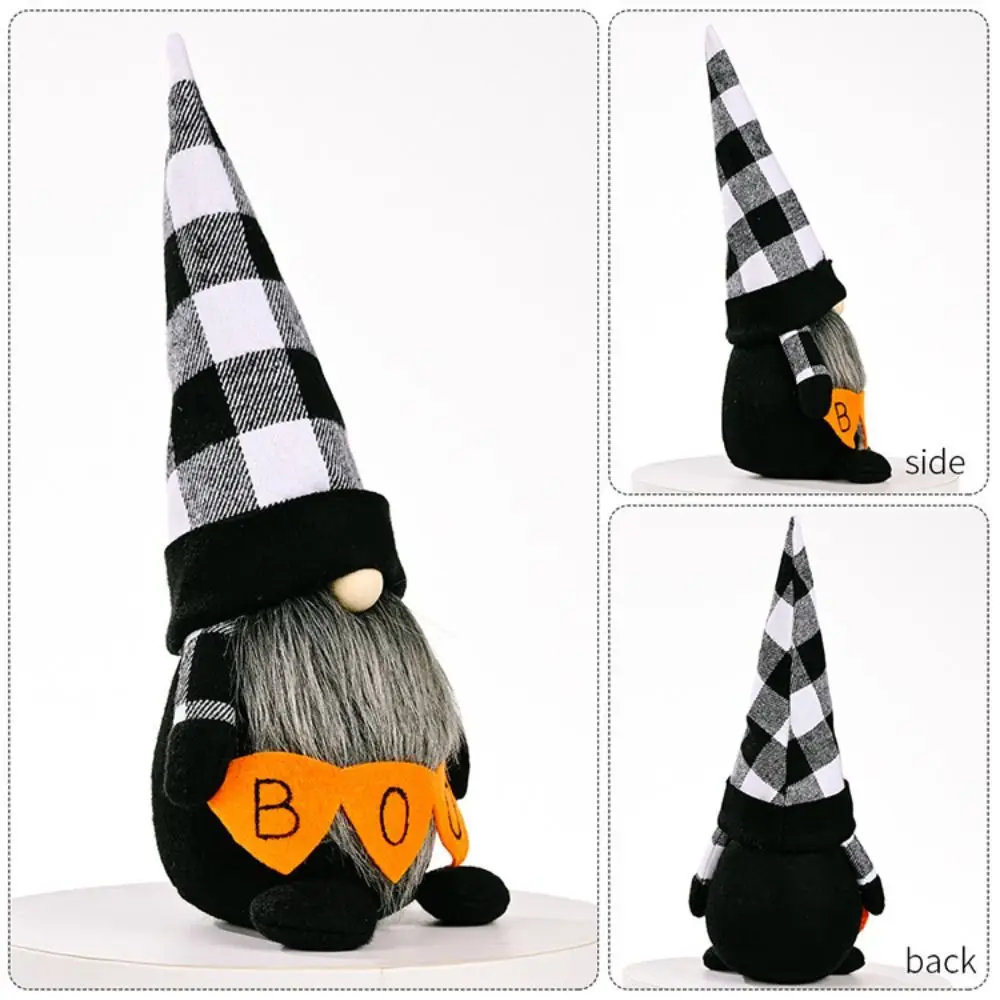 Длинная борода эльф на Хэллоуин куклы карликов Boo Bat оранжевая шляпа Имбирные