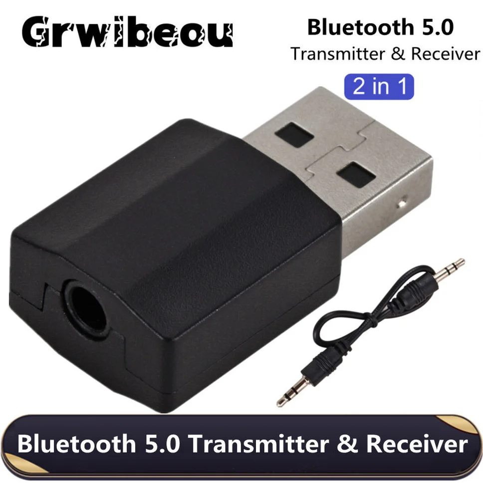 Беспроводной USB Bluetooth 5 0 передатчик Grwibeou мини-приемник 3 мм AUX стерео музыкальный