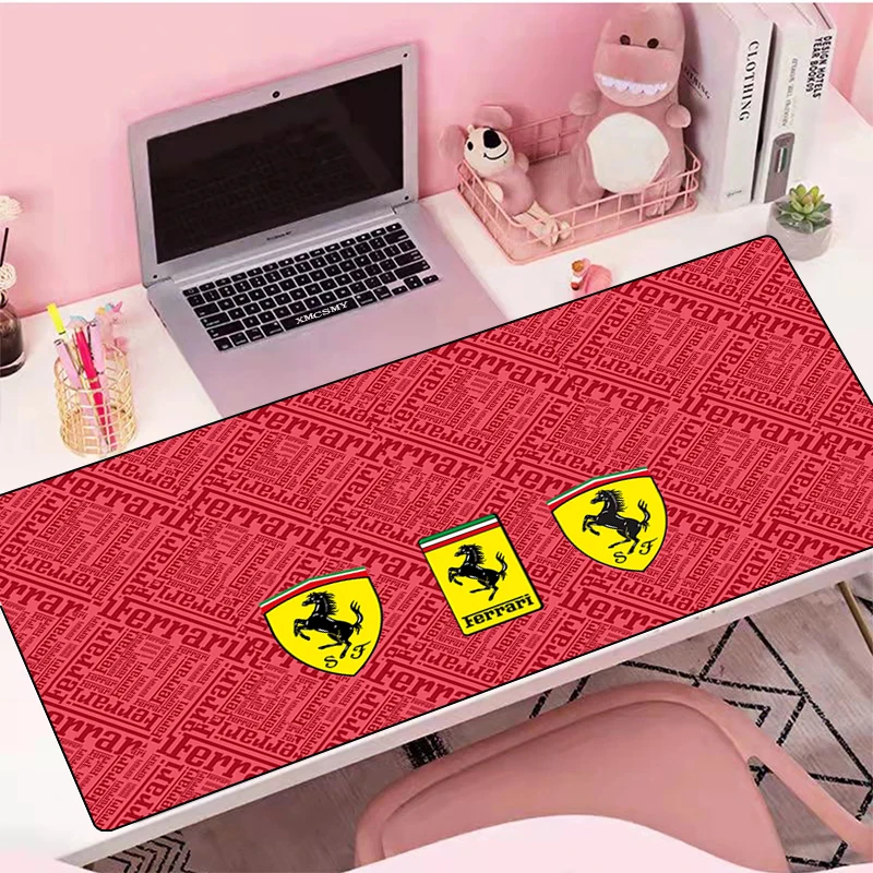 Ferrari Gaming Mousepad Anime Keyboard Pad Pc Accessories Desk Protector Rubber Mat Deskmat Gamer Cheap Extended Mouse Pads Xxl images - 6