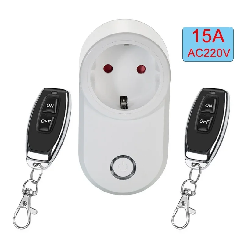 

NEW Wireless Remote Control Switch Electric Socket EU FR Universal Plug 433 Mhz 220v Smart Switch 15A Electrical Outlets For