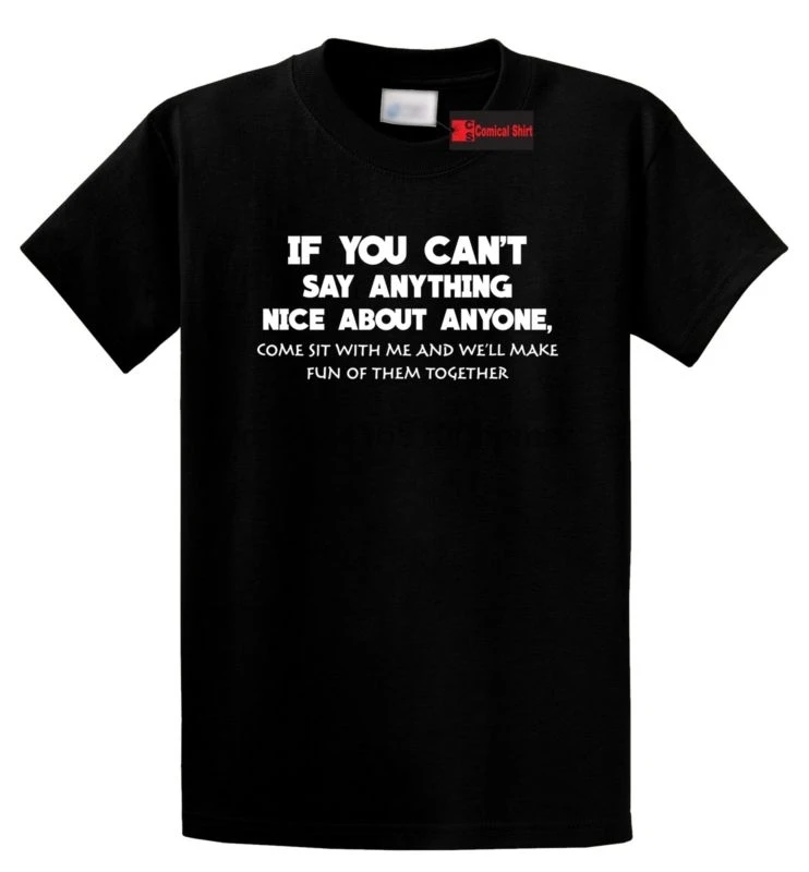 Cant Say Anything Nice Come To Me Funny T Shirt Rude College Party Tee
