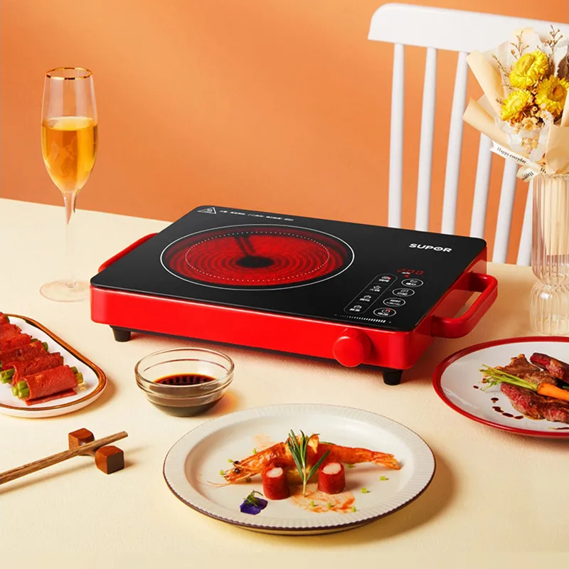 

Бесплатная доставка, электрическая керамическая печь SUPOR 2200 Вт, высокомощная Инфракрасная печь для горячего горшка, многофункциональная индукционная плита
