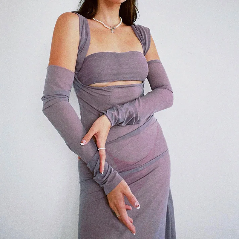 

Прозрачные облегающие платья с запахом на груди, сексуальное Сетчатое Прозрачное мини-платье для E-girl с рукавами, Пляжное бикини, накидки, ви...