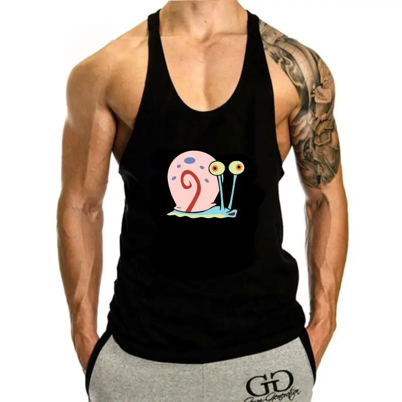 

Мужская стильная мягкая майка без рукавов с изображением Гари улитки Мужская Унисекс Мужская Женская майка для мужчин