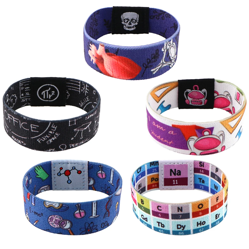 

Science Subject Stretch Wristband Bracelets on Hand Periodic Table of Elements Bracelet for Women Bangles Fashion Accessories