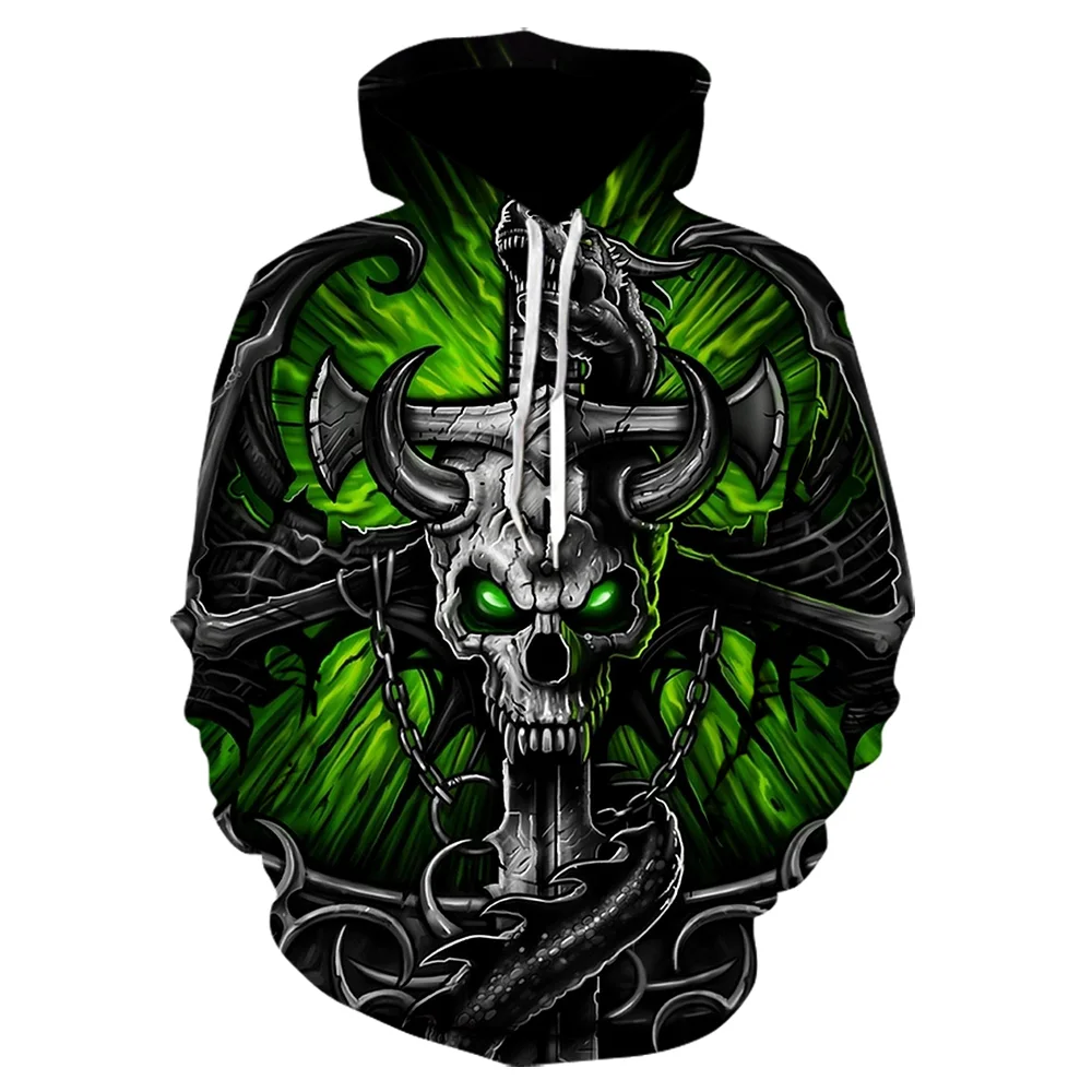 

2022 Skull Hoodie Men's Boy Hoody Ms. Girl Sweatshirt Full Print 3D Skull Hip Hop Street Wearing Pullover Hoodies Top Streetwear