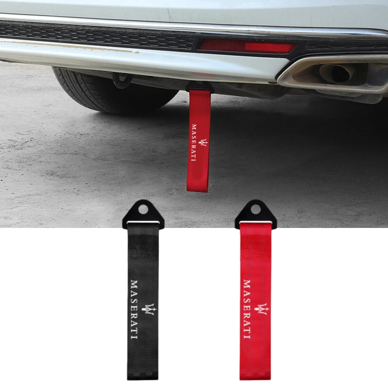 

Car Towing Rope Bumper Strap For Maserati Logo Quattroporte Ghibli Levante Granturismo Gran GC Cabrio Coupe GT Auto Accessories