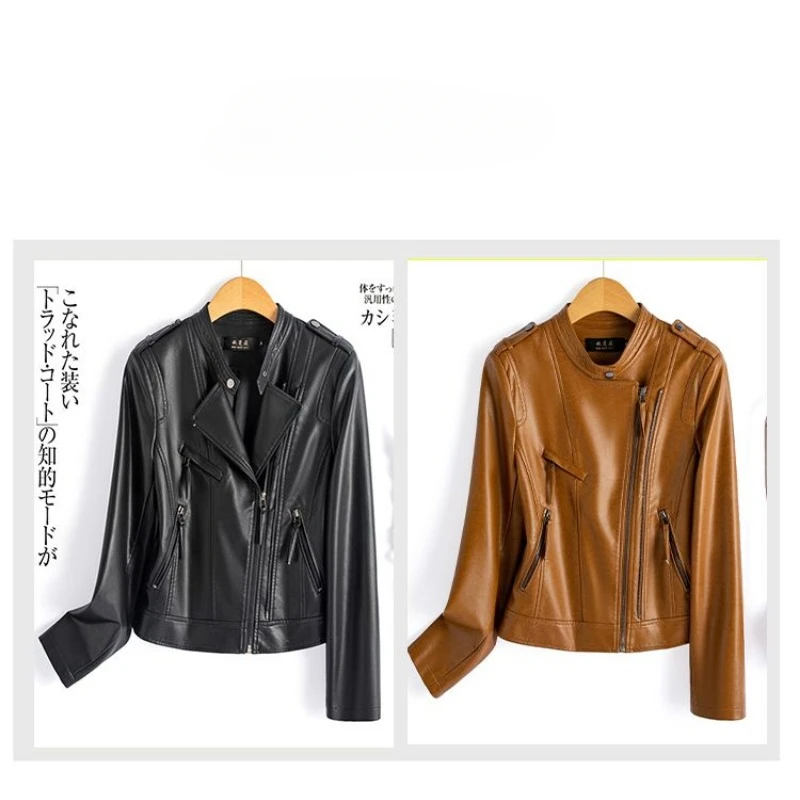 Новое кожаное облегающее платье женская короткая весенне-осенняя узкая кожаная