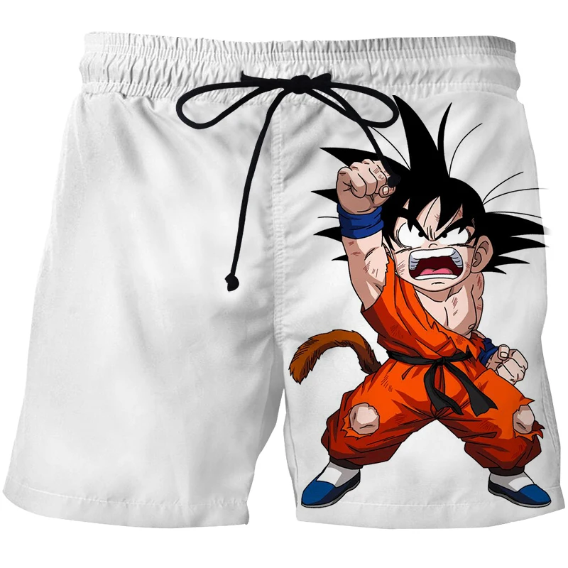 

Summer Streetwear Shorts Men Cartoon Anime Printed Goku Hip Hop Shorts Japan Sport Pants SwimSuit 3D goku Beach shorts Mens pant