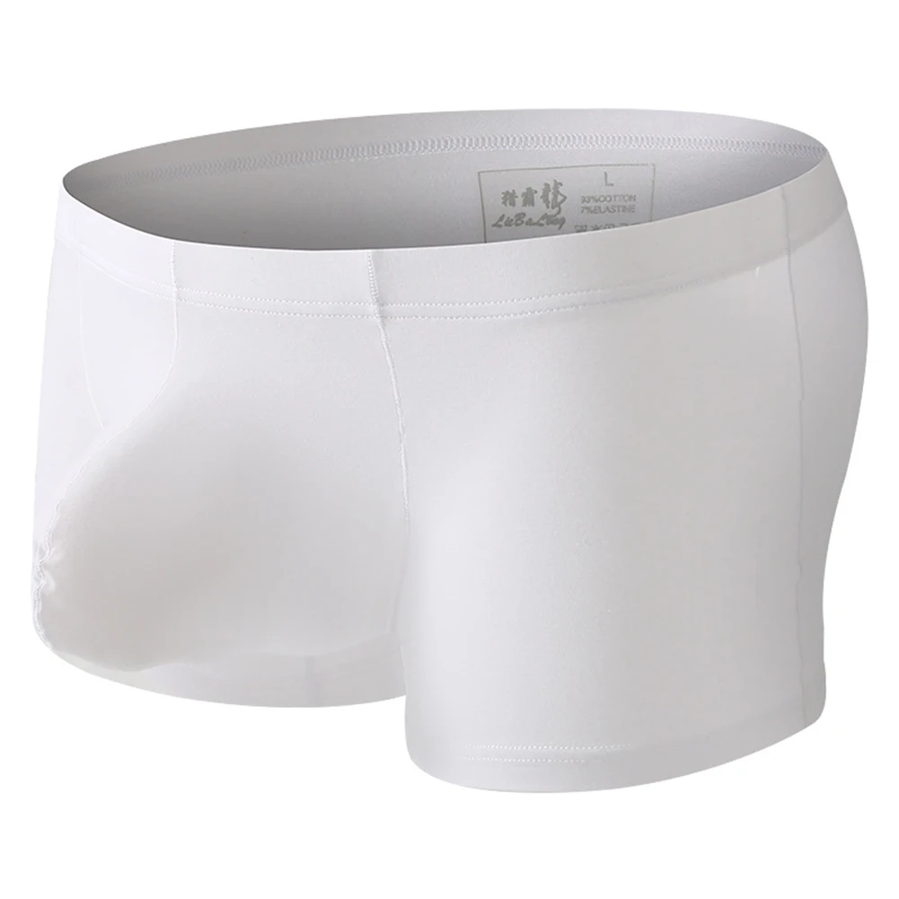 Мужские брифы из ледяного шелка нижнее белье с большим мешочком гладкие шорты