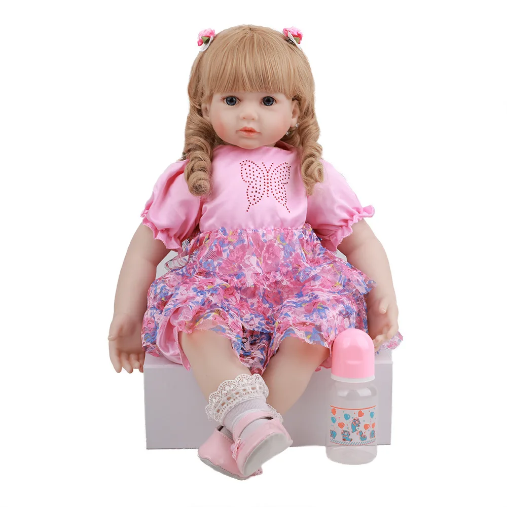 

Hot Selling Reborn Baby Girl 60cm Lifelike Silicone Princess Toddler Doll Toy Bebe Realista Xmas Birthday Gift For Children