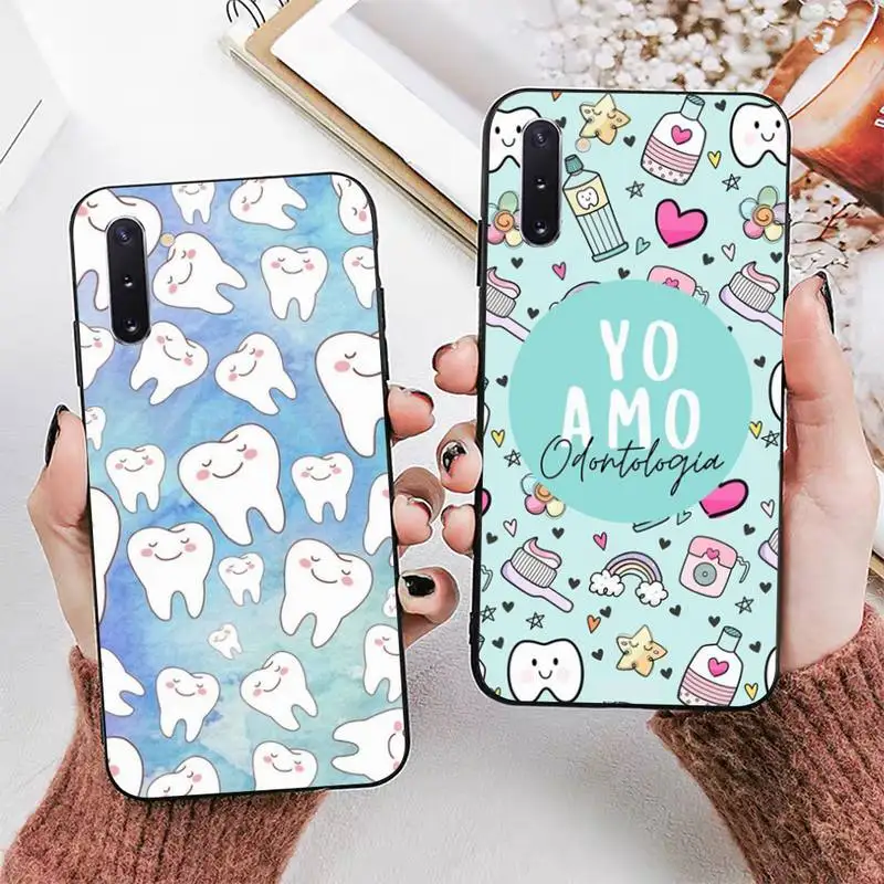 

Dentist Tooth Pattern Phone Case for Samsung Note 5 7 8 9 10 20 pro plus lite ultra A21 12 72
