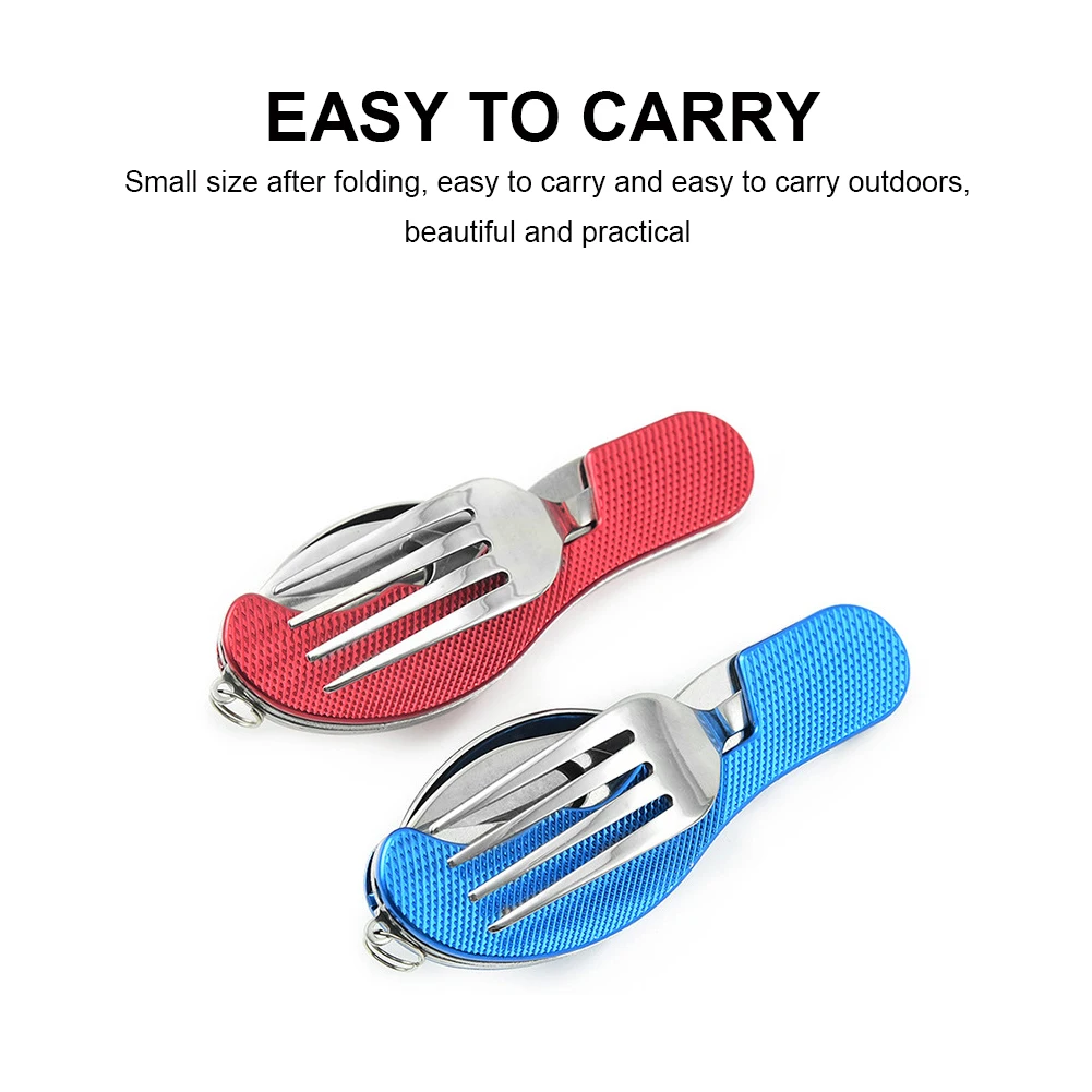 Набор посуды для кемпинга 3-в-1 съемная ложка вилка нож столовая посуда