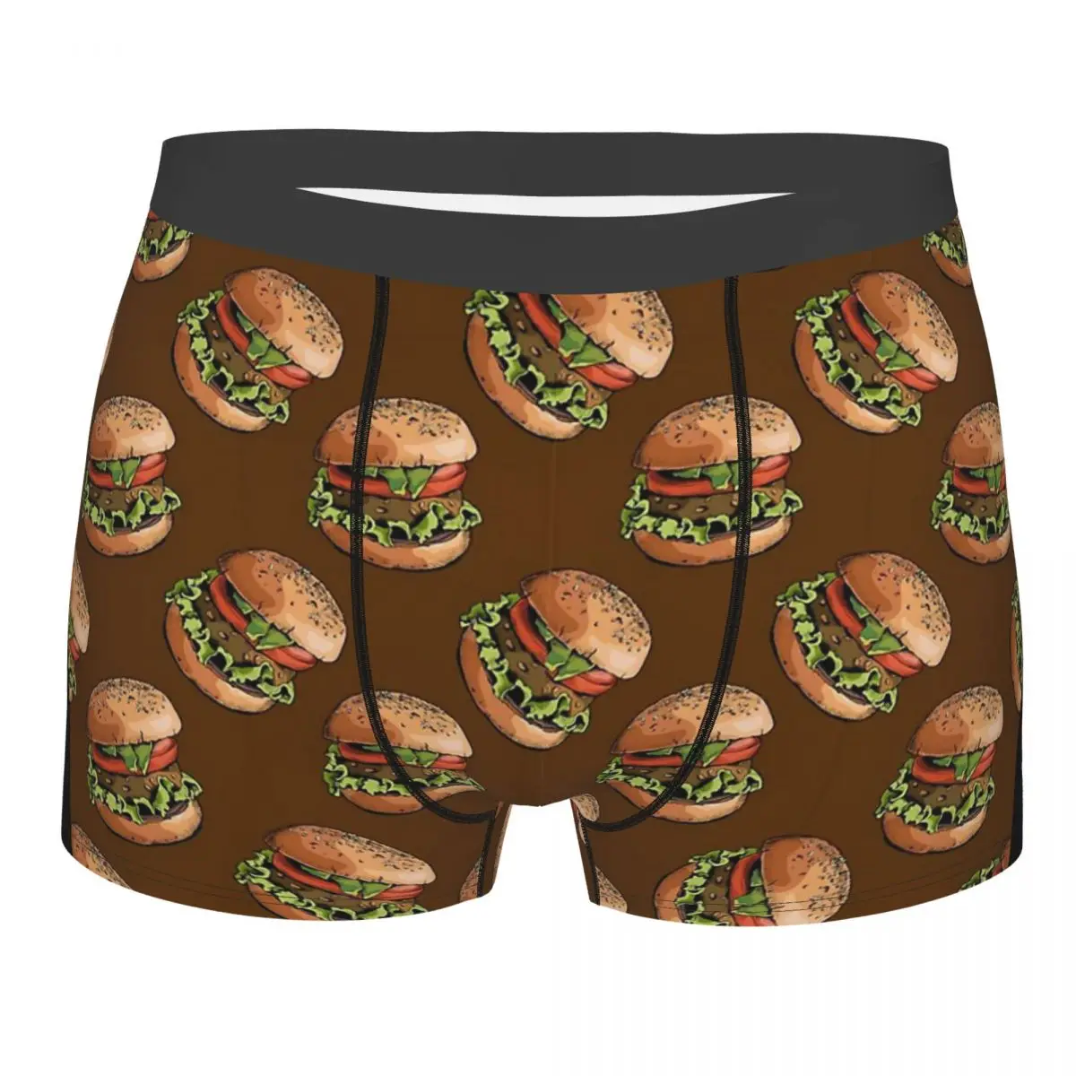 

Трусы-боксеры мужские хлопковые с принтом гамбургера