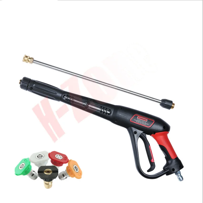 

Пистолет для мойки автомобиля высокого давления 3600psi, многофункциональный удлиненный садовый водяной пистолет, 5 цветов, комплект удлините...