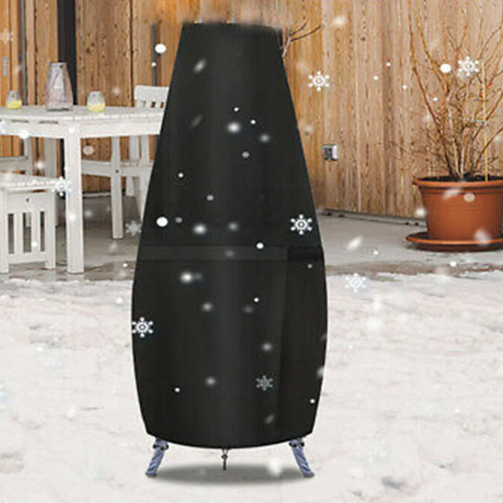 

Outdoor Stove Cover Balcony Garden Patio Heating Furnace Cover Protector Waterproof Black Grill Heater Covers 61x122x21cm