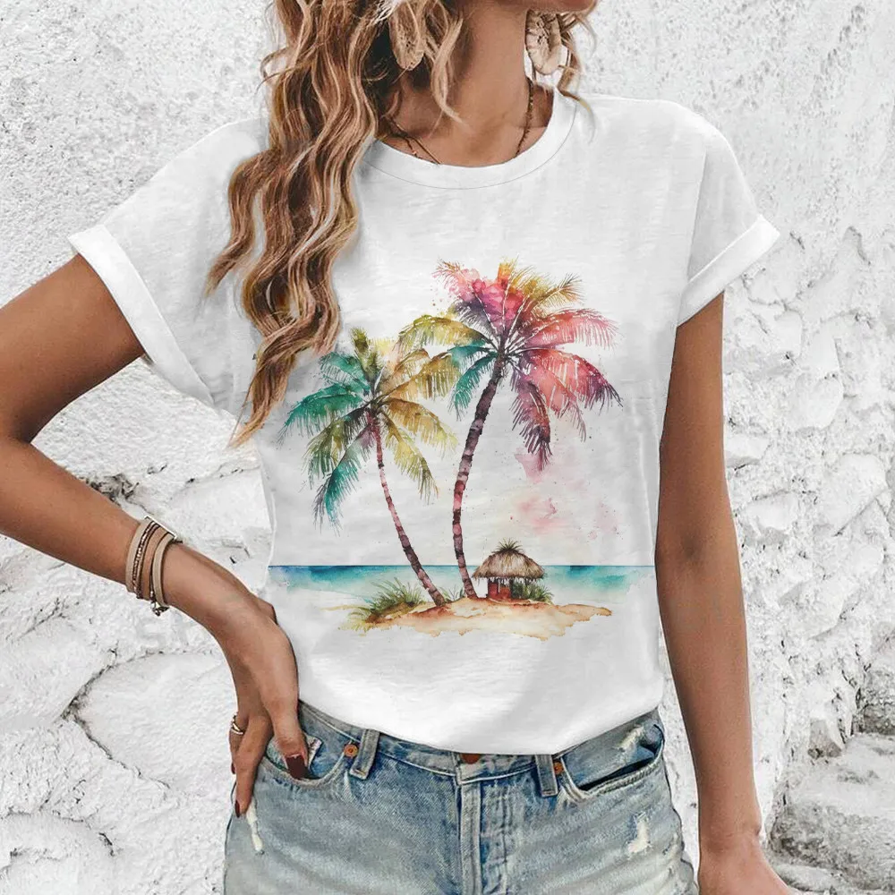 Женская повседневная футбольная рубашка с принтом короткими рукавами и круглым