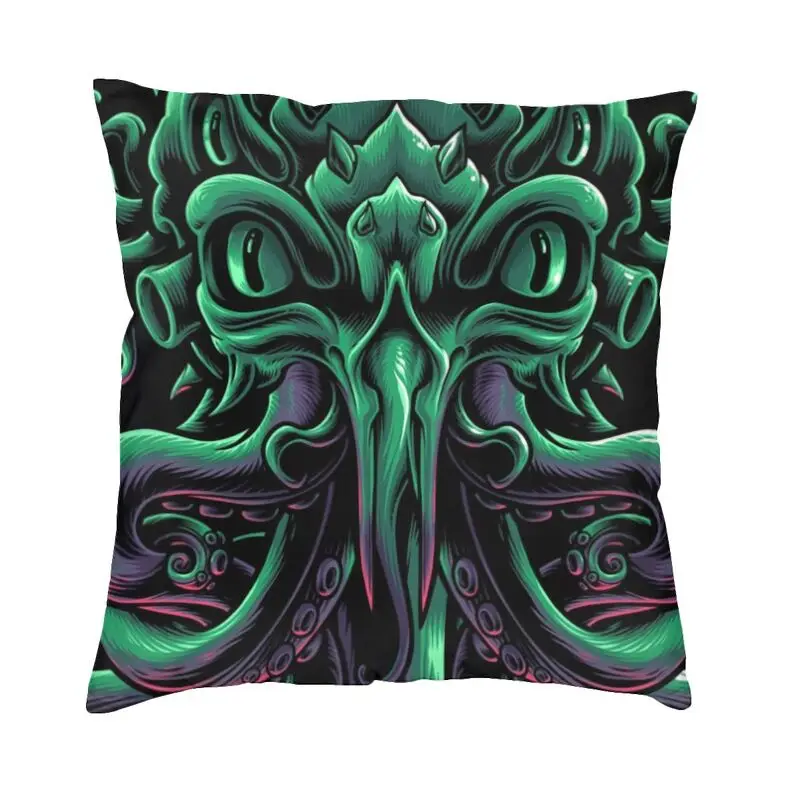 Cool Lovecraft Cthulhu Cushion Cover The Old God of R'lyeh Graphic Soft Velvet Cute Pillow Cases for Sofa Pillowcases