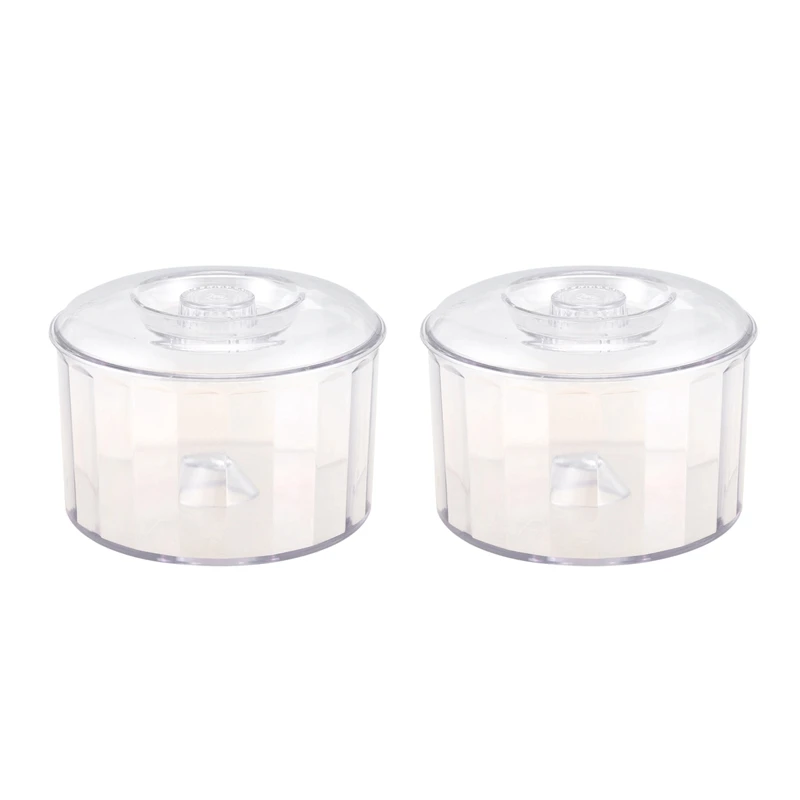 2X KT-185 Magnetic Clear Tumbler/Bucket, Barrel Polishing Bucket Drums, Jewelry Tool