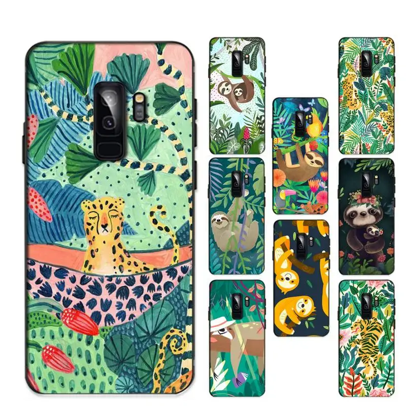

RuiCaiCa Cute Cartoon Sloth Leopard Phone Case For Samsung Galaxy S 20lite S21 S21ULTRA s20 s20plus for samsung S 21plus 20UlTRA