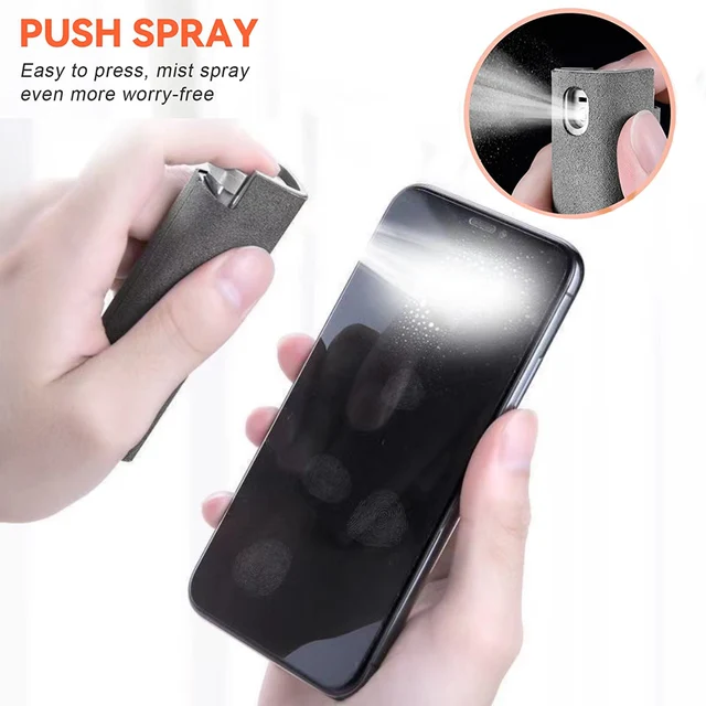 2 In 1 Screen Cleaner Spray Computer Mobile Phone Screen Dust Remover Tool Microfiber Cloth For iPad Tablet Laptop Cleaning Tool 2