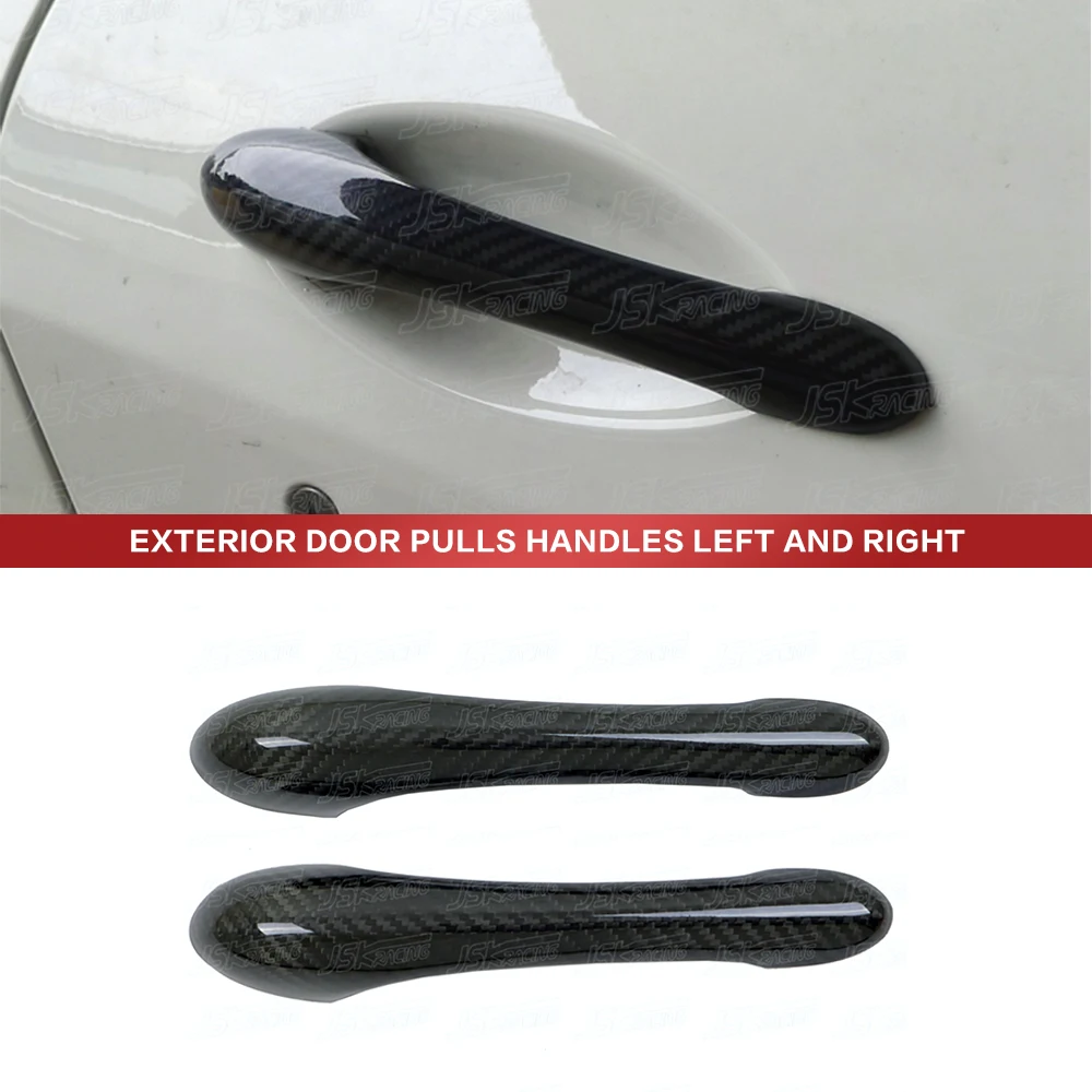Real Carbon Fiber Exterior Door Pulls Handles Left And Right For Maserati Granturismo Grancabrio Gt Gts Gc 2010-2015