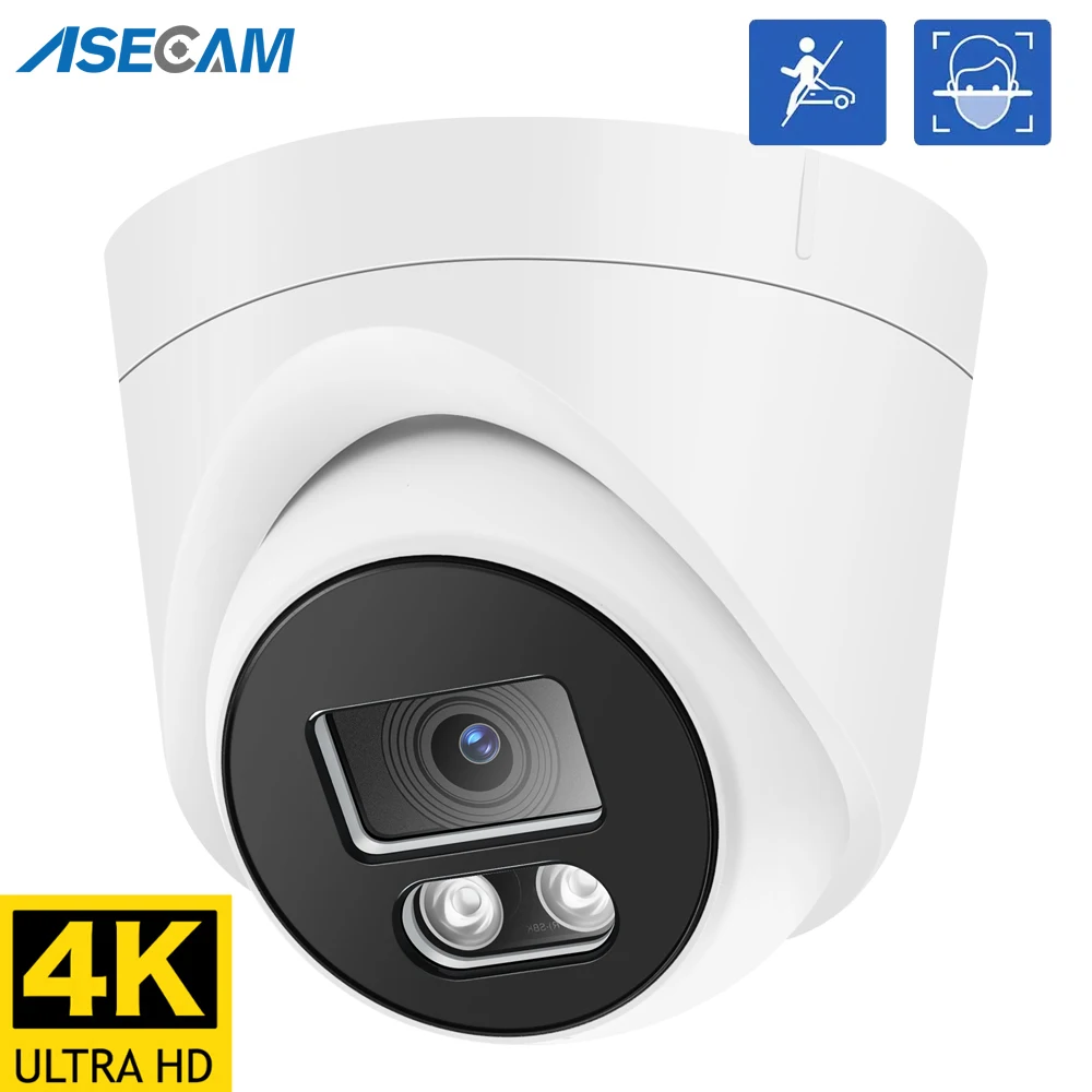 ASECAM 8MP 4K камера видеонаблюдения функцией распознавания лиц Аудио H.265 Onvif