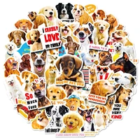 50 pcs realistic dog stickers cute puppy wangwang team cartoon notebook dog stickers sticker for men women kids teens children