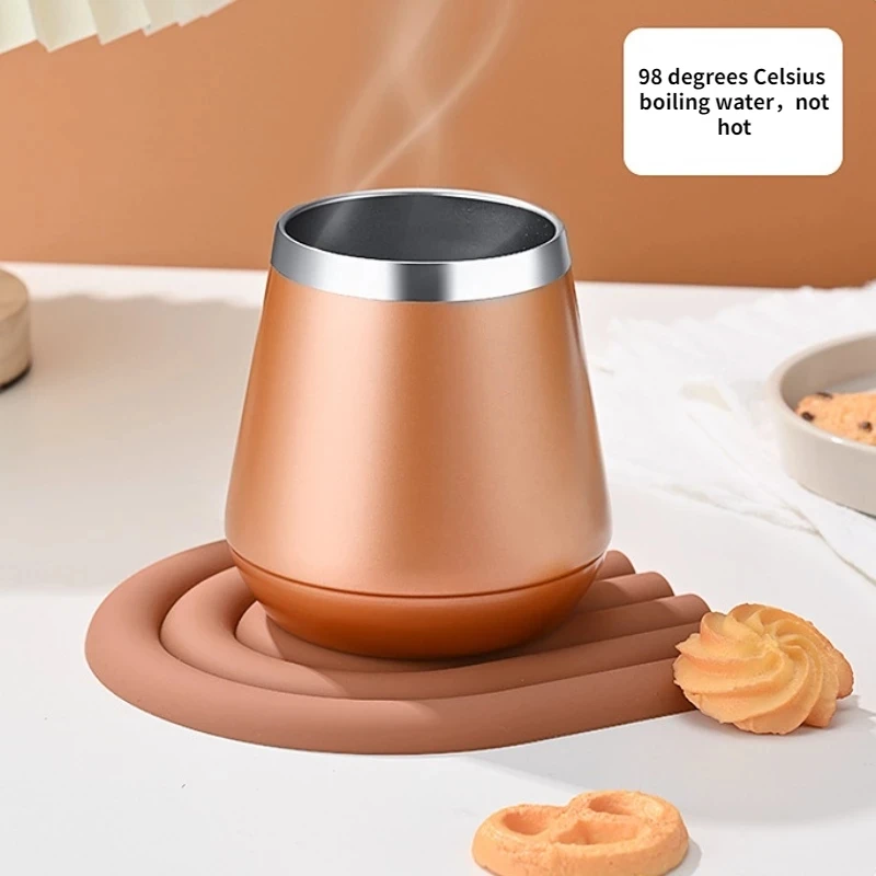 Beer Thermal Cup 304 Stainless Steel Portable Vacuum Insulation Cup Coffee Cup Red Wine Glass Wide Mouth Water Bottle Household