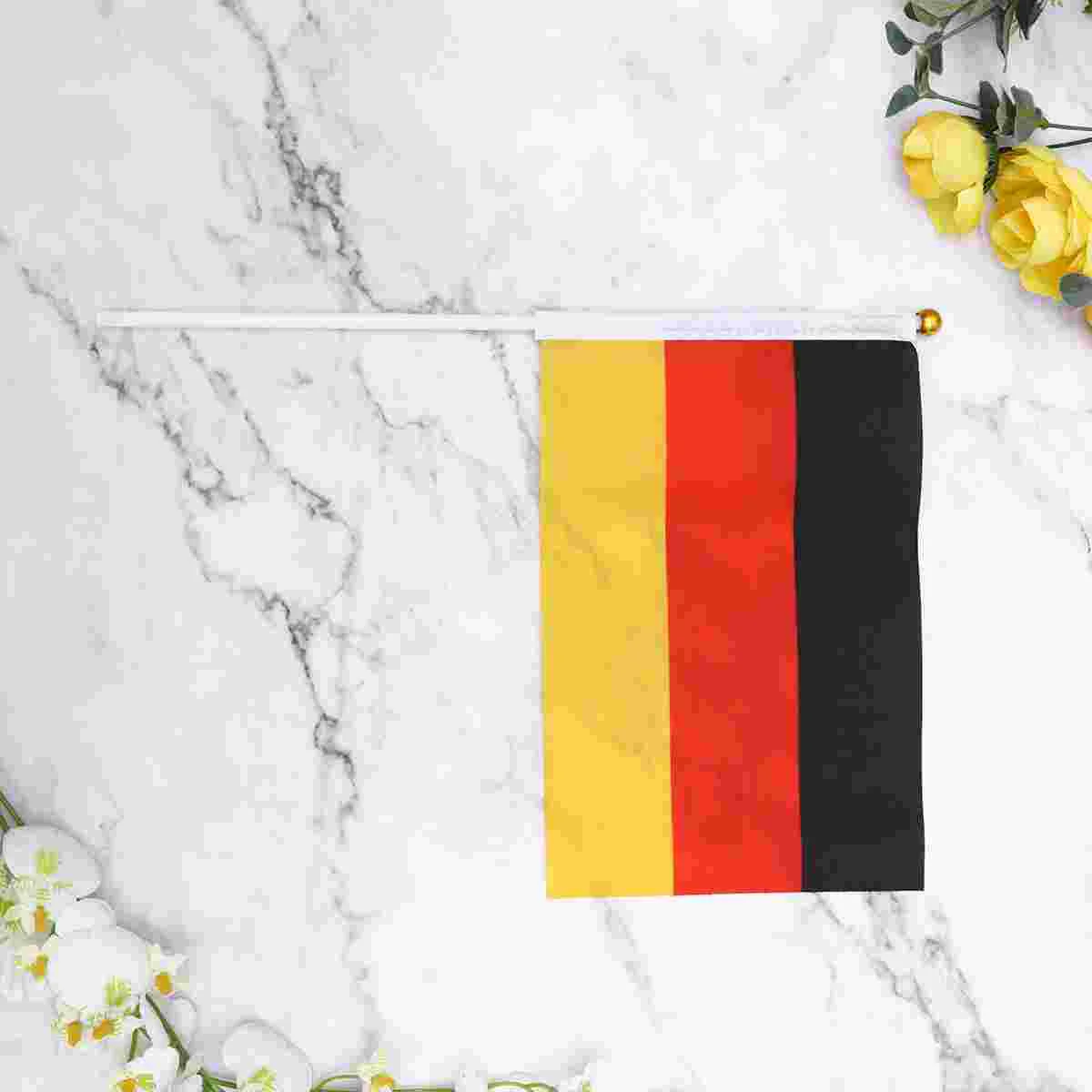 

National Handheld Flag 50pcs Germany Flag on Small National Flags with Pole for Parades Events Festival Celebrations