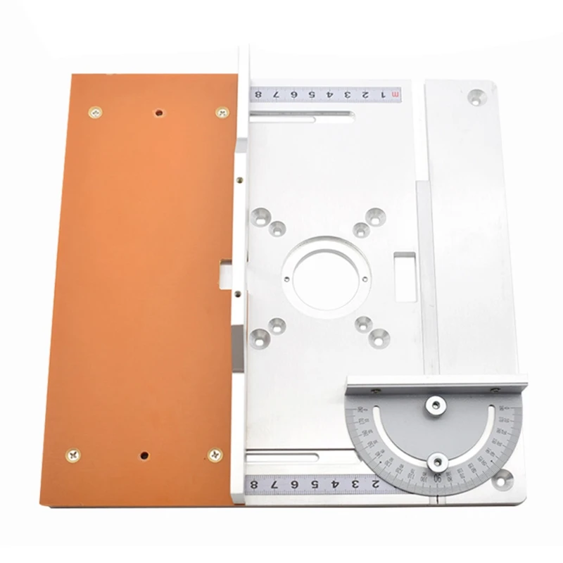 

Planing Table Insert Plate 245x240x8mm Aluminum Router Planing Table Insert Plate with 8 Rings and Screws woodworking