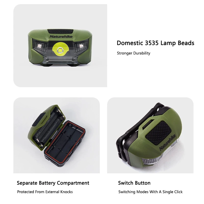 Naturehike уличный водонепроницаемый налобный фонарь походные портативные