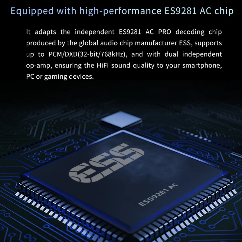 Портативный 4 мм сбалансированный ЦАП и усилитель ESS9281 AC MQA