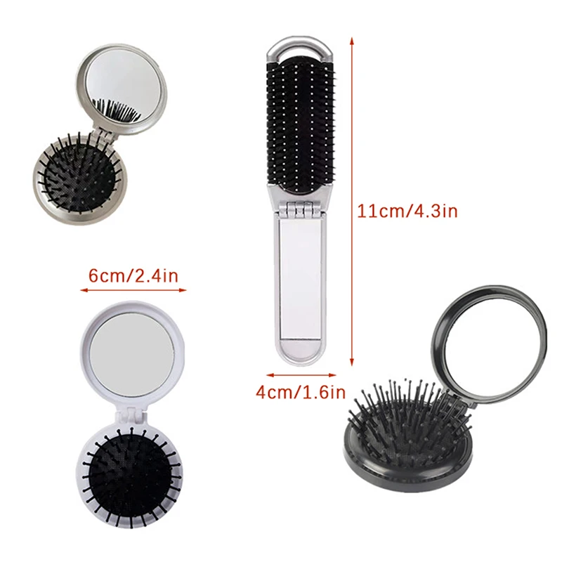 Складная Массажная расческа Mini Hairbrus Антистатическая портативная дорожная Щетка