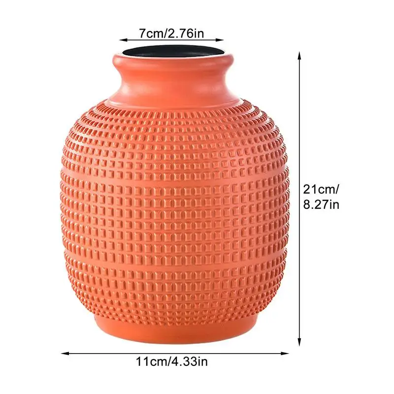 Ceramic Imitation Vase Small Bud Unbreakable Floral Vase Centerpieces Geometric Flower Vases For Home Living Room Table Decor images - 6